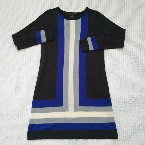 Jessica Howard Dresses & Skirts - JESSICA HOWARD Blue & Gray Sweater Dress